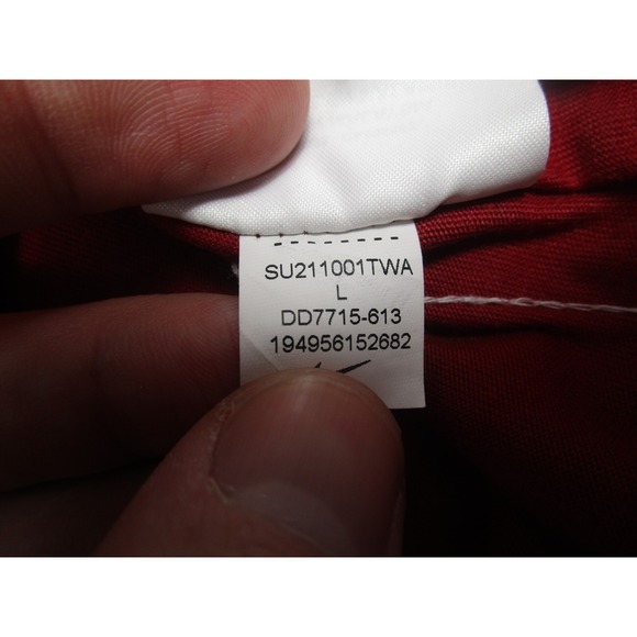 Arkansas Razorbacks Shirt Womens Large Red Crew Neck Short Sleeve Dri Fit Nike - Picture 6 of 9